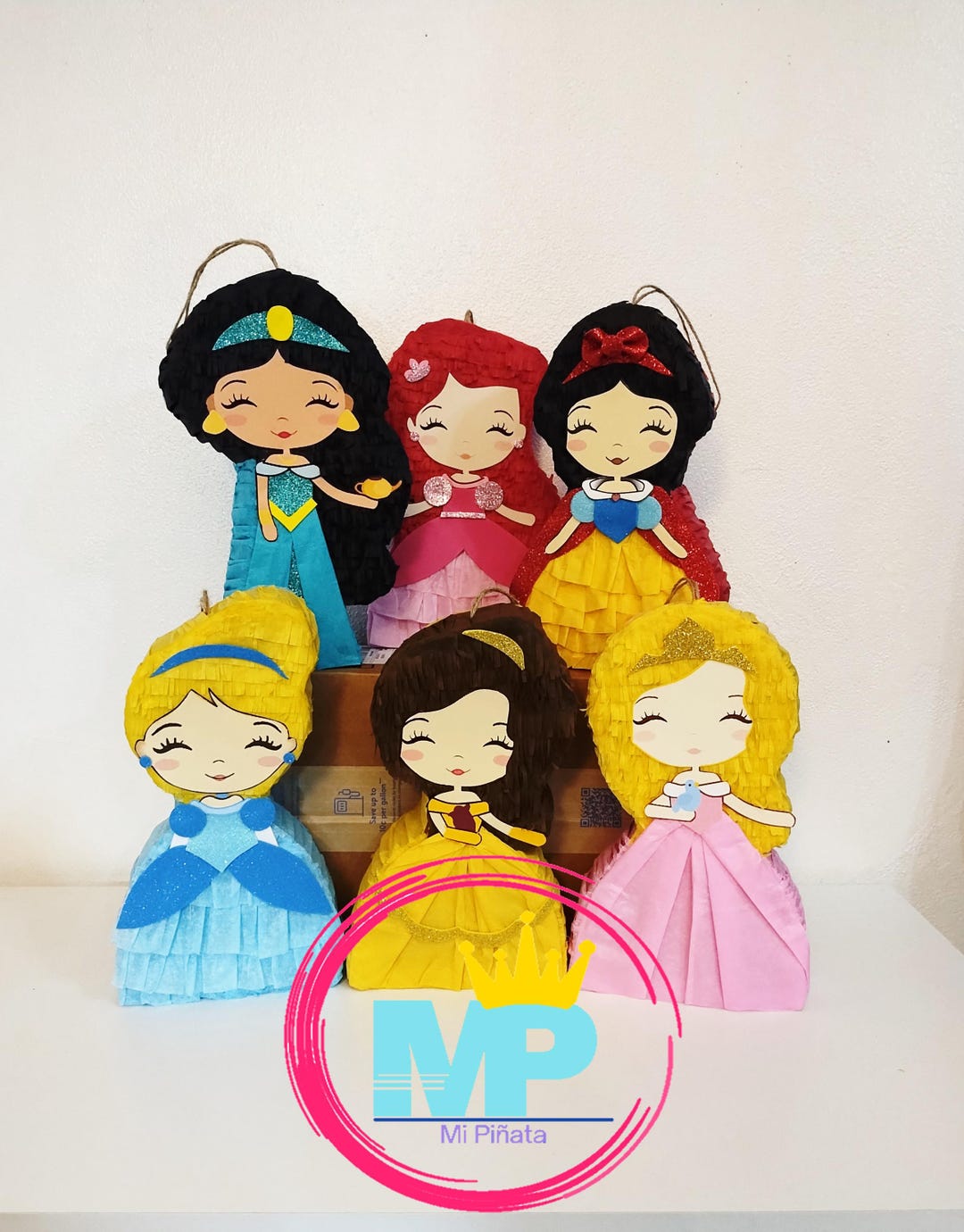 Mini Pinata Set Princess Mini Pinatas: Handmade Party Favors, Centerpiece (set of 6) - Etsy
