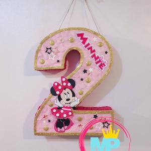 Minnie mouse number pinata (available 1-9)