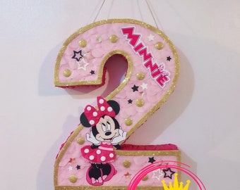 Minnie mouse number pinata (available 1-9)