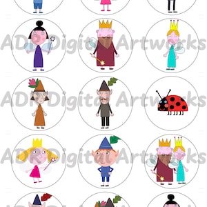 15 adornos para cupcakes de Ben y Holly para imprimir (disponibles en tamaño carta de EE. UU. y A4)