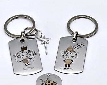Sale Now On! Buy 2  Premium and Get 1 Free! Ben and Holly Engraved Key Rings – The Perfect Party Giveaway!