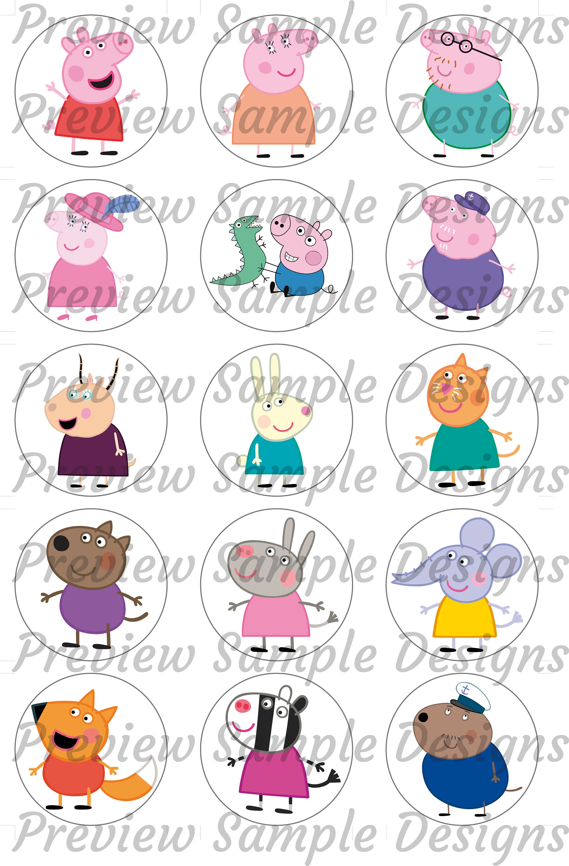 Drawings To Paint & Colour Peppa Pig - Print Design 005