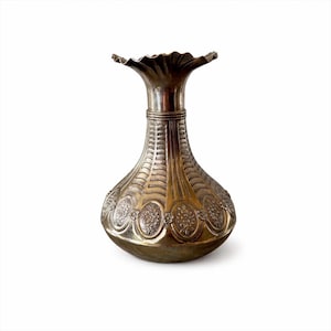 Art Nouveau Glass Vase With Metal - Etsy