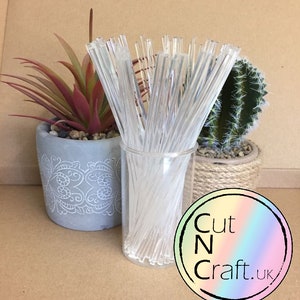 Clear Cake Topper Sticks 3mm by 150mm, Clear Acrylic Sticks, Cake Pop Sticks,  Clear Acrylic Rods 