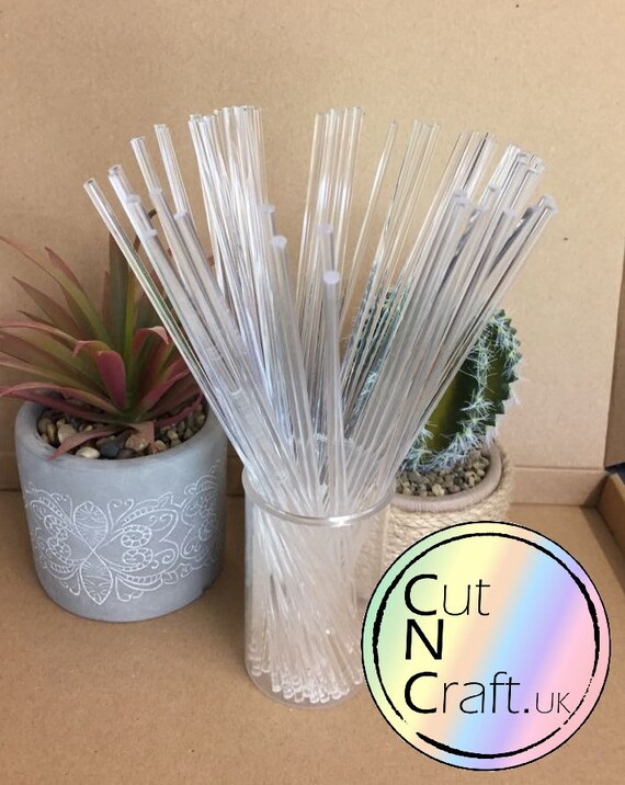 35 7 Clear New Acrylic reusable Cake Topper Sticks Picks Rods Triangular  4mmx4mmx4mm