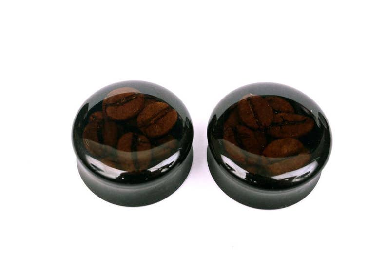 coffee plugs ear plugs resin plugs organic plugs etsy