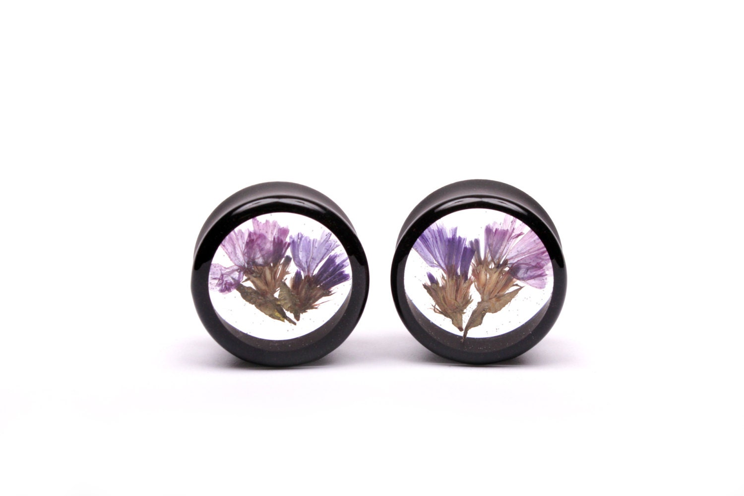 Flower plugs Plugs with flowers ear plugs handmade plugs Etsy