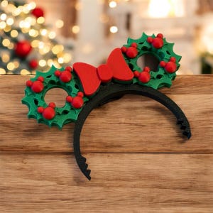 3D Printed Christmas Wreath Headband