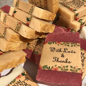 Burgundy Wedding mini Soap Favors, wedding soap, Gold wedding favor, maroon, Rustic Guest Soap, Handmade soap, Bridal Shower, Baby Shower