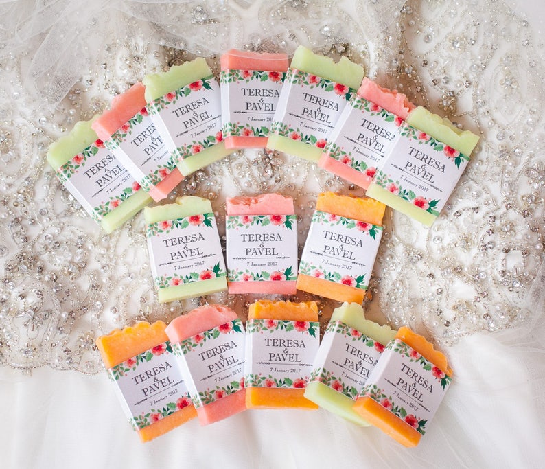 Mini Wedding Favor Soaps Personalized Soaps Favors Handmade Etsy