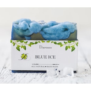 Blue Ice Soap, Handmade Soap, All Natural Soap, Soap, Vegan Soap, Gift for him, Gift for her, Gift for dad, Gift for Boyfriend