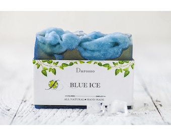 Blue Ice Soap, Handmade Soap, All Natural Soap, Soap, Vegan Soap, Gift for him, Gift for her, Gift for dad, Gift for Boyfriend