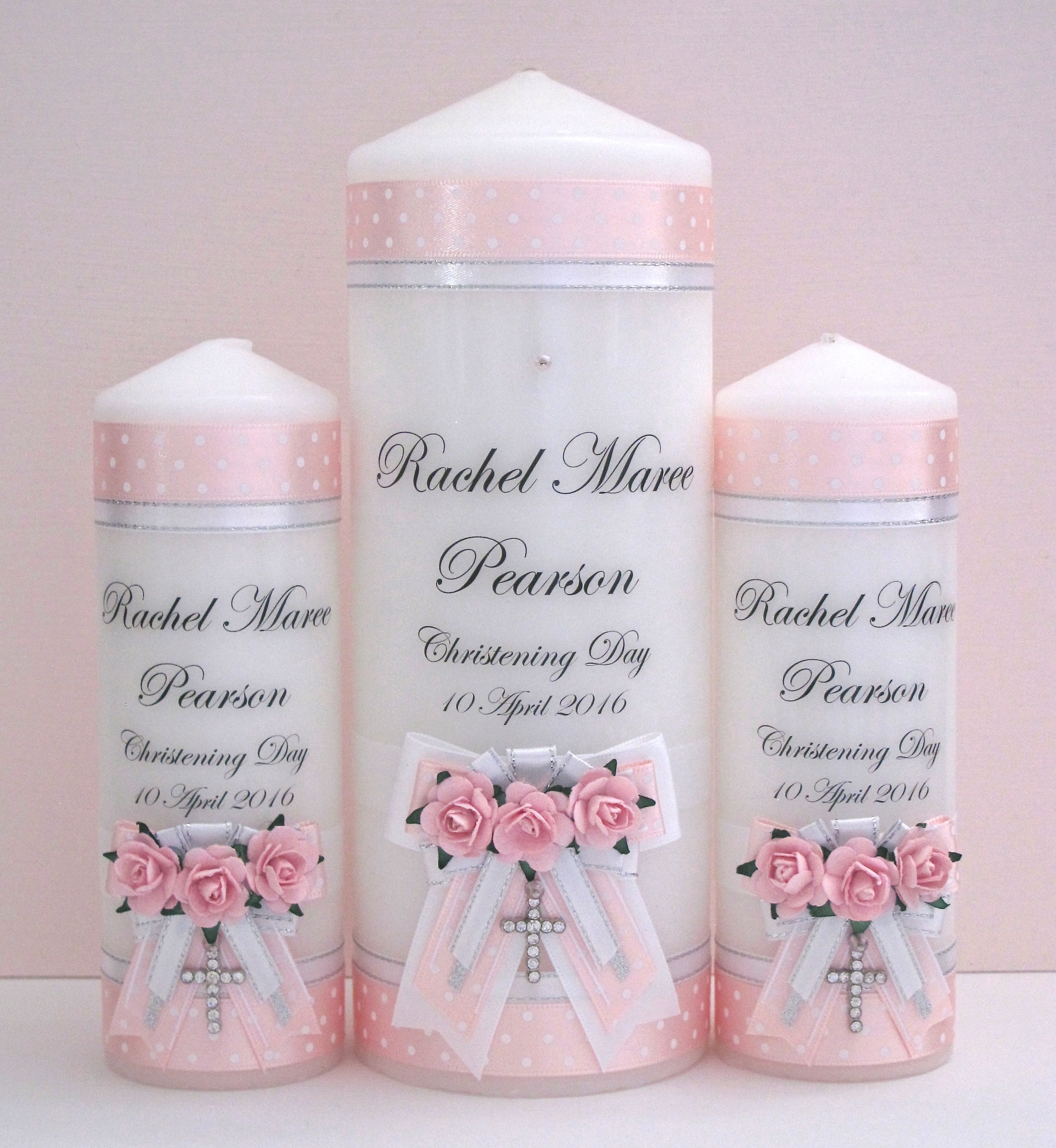 Personalised Baptism and Christening Candle