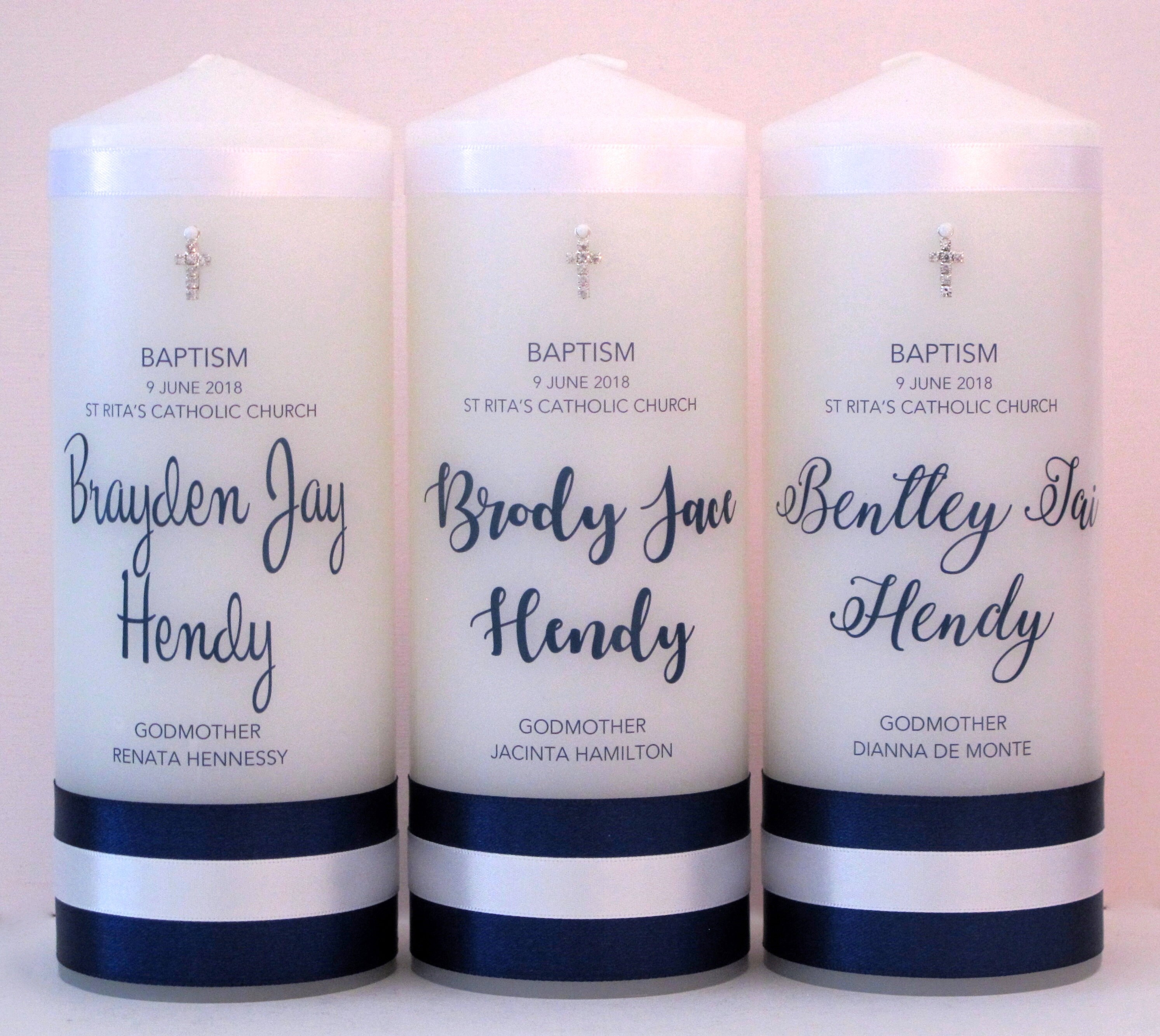 Personalised Baptism and Christening Candle Etsy