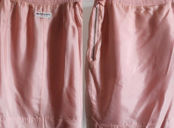 70s Saint Laurent Rive Gauche Pink Skirt - Etsy