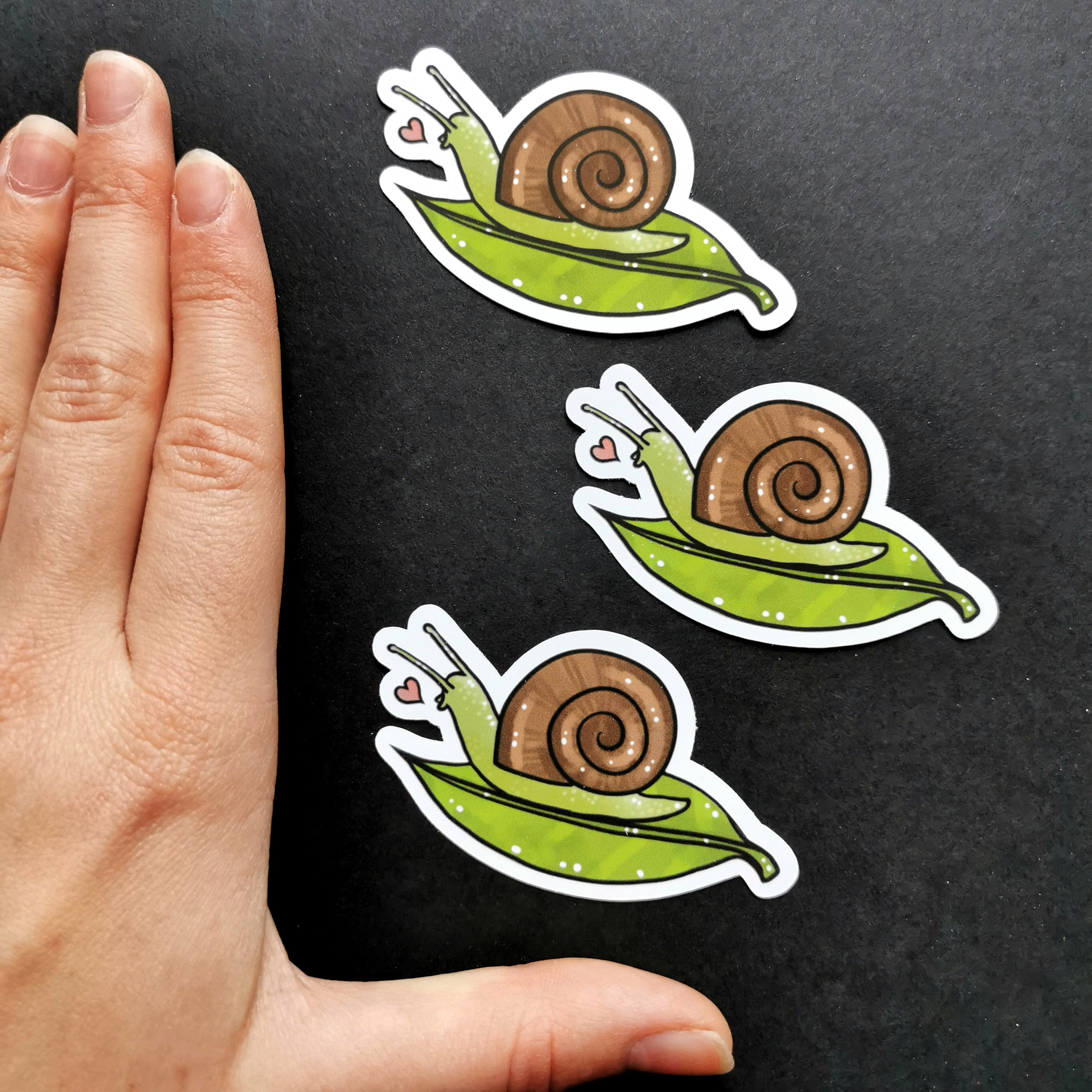 Cute Snail Sticker / Nature Art / Green and Brown / Snail on Etsy UK