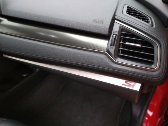 Glove Box Cover for Honda CIVIC X Si 2017 2018 2019 2020 FC 1pc Stainless  Steel Frame Plate Interior Dashboard Dash Trim Car Accessories -  Israel
