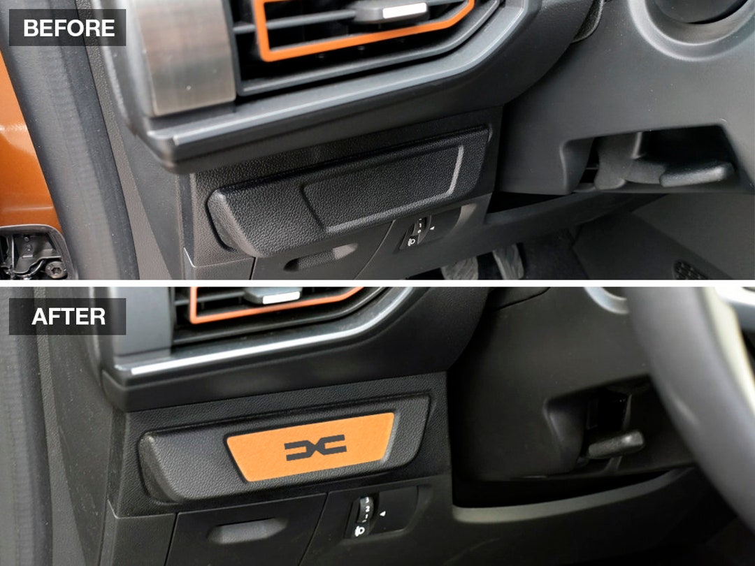 Plaques Inox Brossé Pour Dacia Sandero/Stepway/Jogger 2021+ - 3 Pièces - Déco Intérieur Style Tuning - Pose Adhésive
