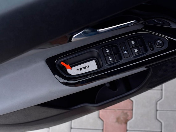 FIAT TIPO 2015 Door Grab Inserts Cover 4pcs Steel Interior Trim