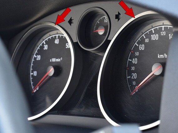 Opel Vauxhall ASTRA H 2004 2010 Tachometer Rings Cover 2pcs