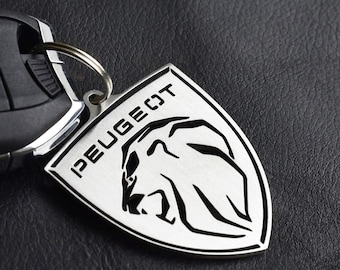 Porte clé Peugeot 208 GTI blanche, en métal , idée cadeau sympa • Ateepique