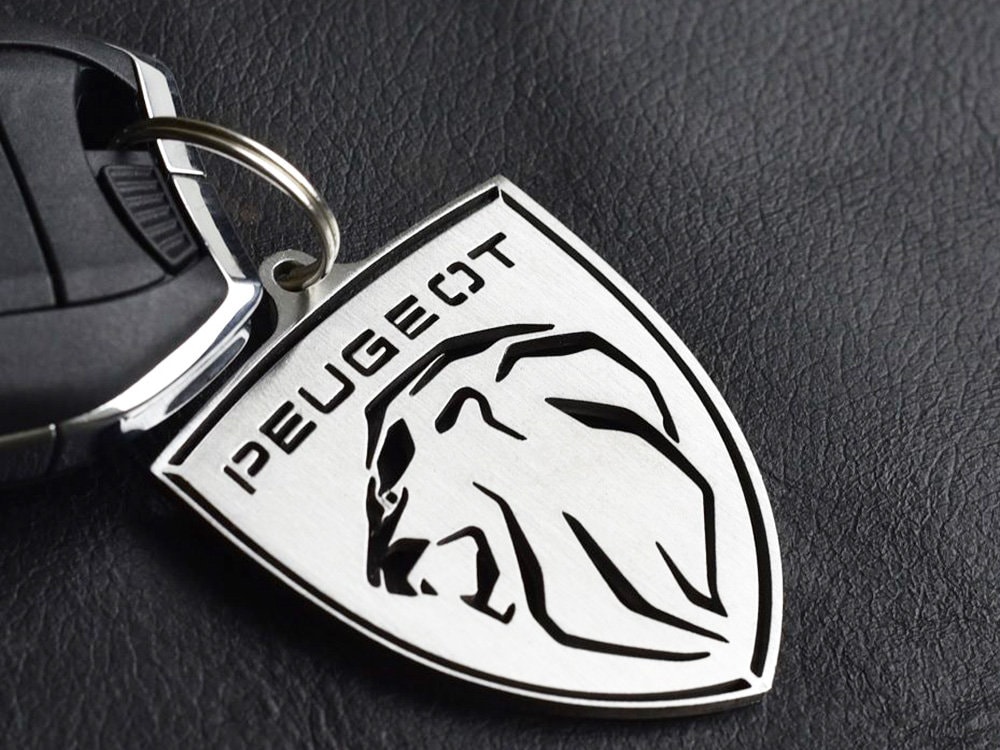 Portachiavi per PEUGEOT con NUOVO Leone / Emblema Portachiavi Acciaio Car  Decor Decalcomania Accessori personalizzati -  Italia