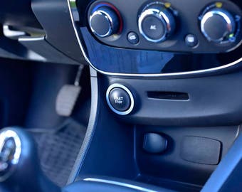 GAFAT R*enaul-t Clio 4 2013-2019 - Tappetino antiscivolo in gomma per  console centrale, bracciolo, portabicchieri, cuciture porte (blu)