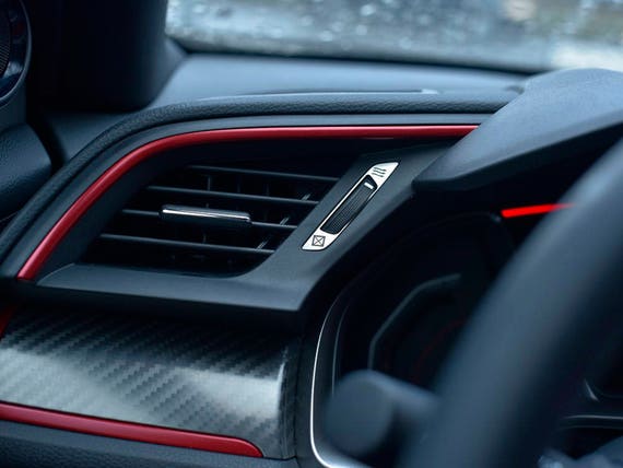 Interieur Stahlabdeckung Fur 2017 Honda Civic X Type R Fk8 2 Stuck Schalterluftdusen Platte Edelstahl Blenden Mass Angefertigt
