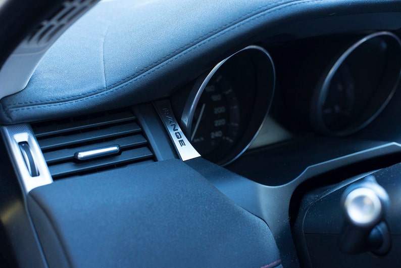 1 Pezzo Tappetini Cornice Targa Inox Metallo Spazzolato Interni Fatto su Misura Decorazioni Tuning autoCOVR Copertura in Acciaio per 2011-2018 Evoque