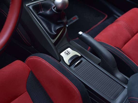 Honda Civic Ix Und Typ R Iv Fk2 Center Konsole Emblem Abdeckung Hochwertig Verarbeiteter Edelstahl Deckel Sets Zubehor Fur Pkw Innenraum