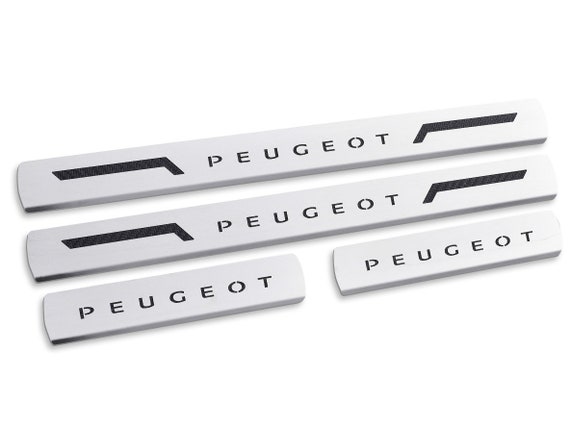 Einstiegsleisten Stahlabdeckung für PEUGEOT 3008 II 5008 II Edelstahl  Leisten Zierleisten mit Carbonschicht Ladekantenschutz Komplett - .de