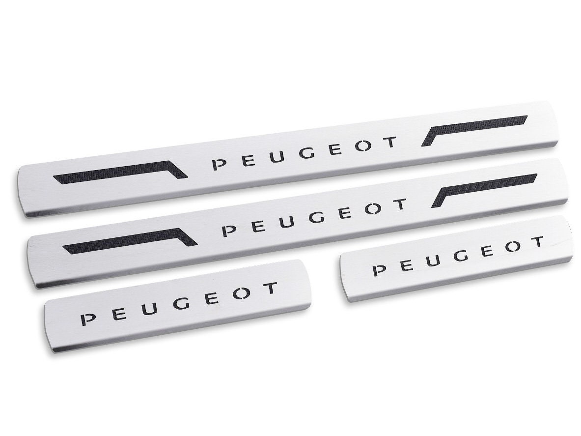 Einstiegsleisten Stahlabdeckung für PEUGEOT 3008 II 5008 II Edelstahl  Leisten Zierleisten mit Carbonschicht Ladekantenschutz Komplett -   Schweiz