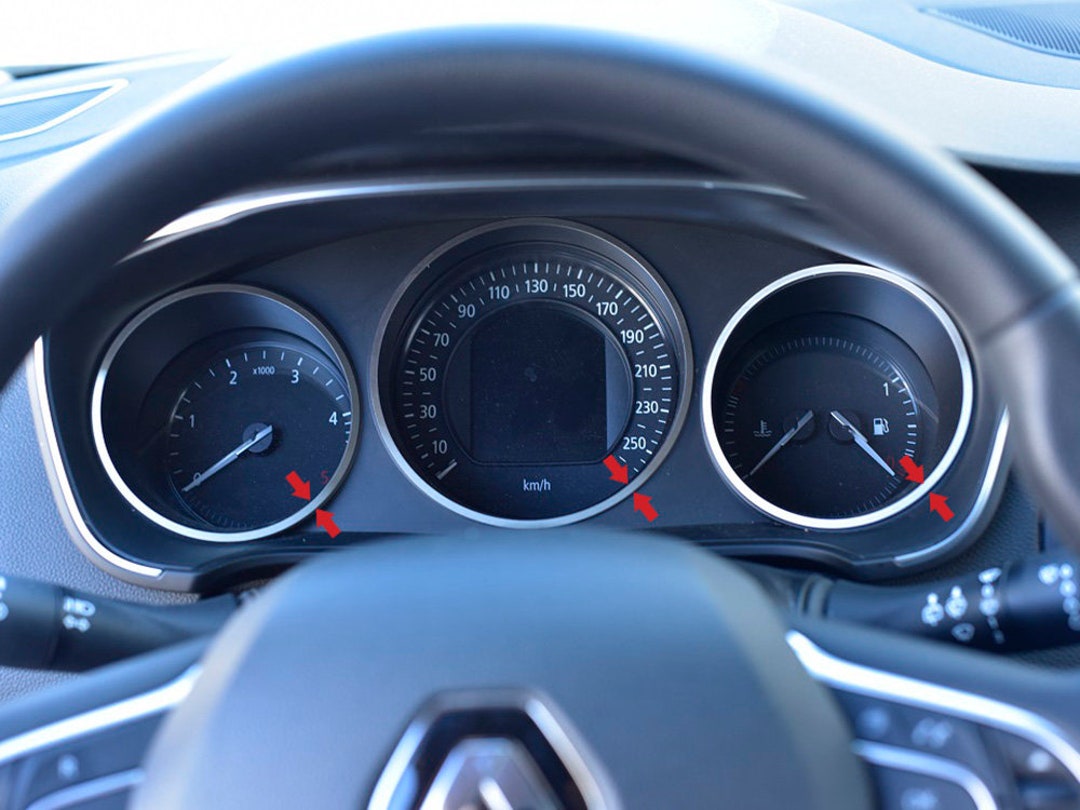Renault MEGANE IV 4 Mk4 2016 Tacho Speedometer Rings Cover 3pcs Stainless  Steel Frame Plate Interior Dashboard Dash Trim Car Accessories -  Israel