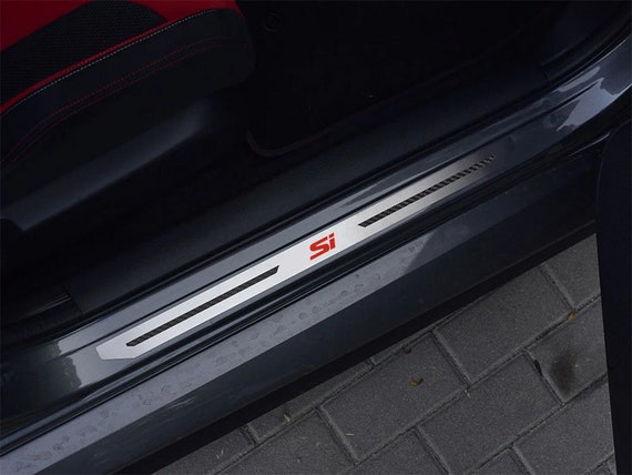 Door Sills for Honda CIVIC X Si 2017 2018 2019 2020 FC Coupe Stainless  Steel Car Scuff Panel Step Protector Guard Trim Accessories 10 Gen 