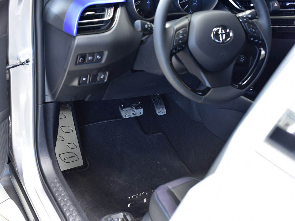 TOYOTA C-HR CHR Pedals and Footrest Quality Crafted Custom Stainless Steel  Dash Dashboard Trim Kits & Car Accessories 