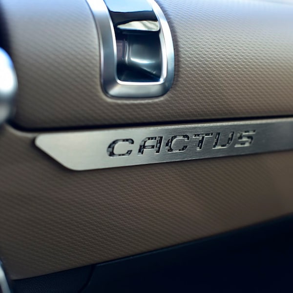Copertura In Acciaio per CITROEN C4 CACTUS (2014-2020) | 1 Pezzo Placca Inox Interni Decorazioni Citroën Touch Feel Flair Accessori