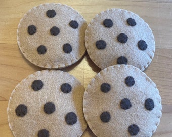 Felt cookies set / Cookies / chocolate chip / sugar cookies