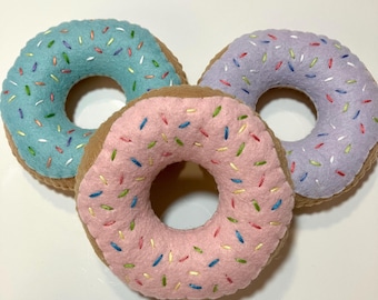 Felt Play Food Donut: Handmade Toy for Toddlers