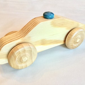 Custom wood toy Car optional Police Car version image 2