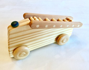 Custom wood toy Fire Engine (with detachable ladder)