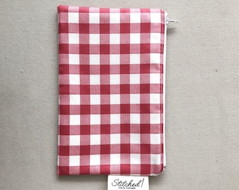 Red Gingham Zipper Pouch