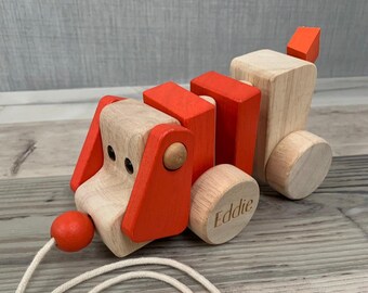 personalised pull along caterpillar