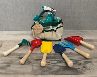 Personalised Children's Gardening Set - Wooden Garden Tools - Christmas Gifts