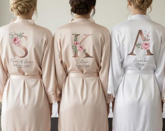 Personalised Wedding Robe with Custom Names - Bridesmaid Gifts