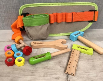 wooden tool belt toy