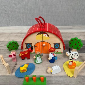 Personalised farm house wooden toys wooden play set personalised toys image 5
