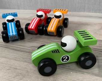 Personalised Wooden Racing Car - Engraved Car Toy - CE Tested Gift - Toddler Toy