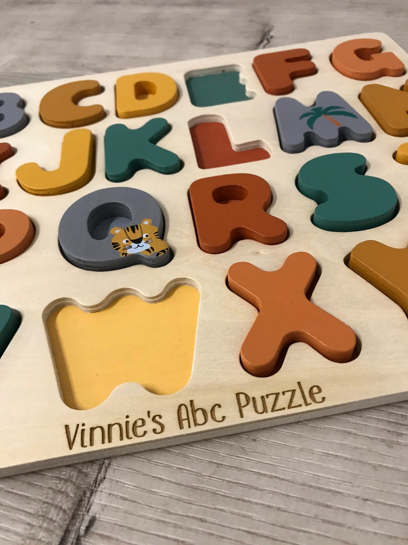 Rompecabezas ABC de madera personalizado Rompecabezas de Etsy España