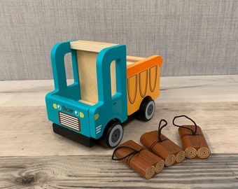 Personalised Wooden Construction Truck Toy - Personalised Toys - Dumping Truck - Children's Gifts - CE Tested Toys