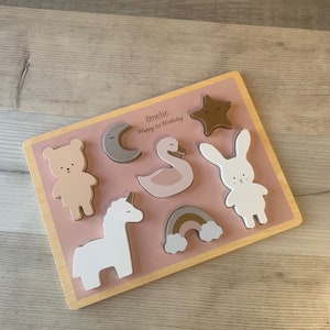 Unicorn Wooden Personalised Puzzle Toddler Gifts Wooden Toys Children's Toys image 4